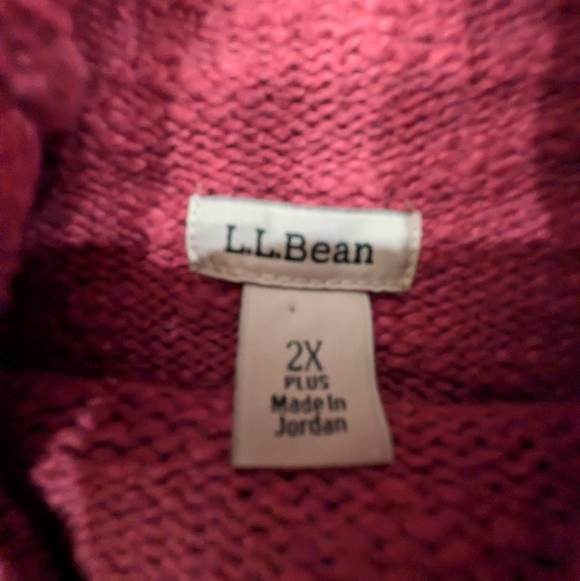 Ll Bean Pink Purple Rolled Neck Sweater Size 2xl - Picture 4 of 7